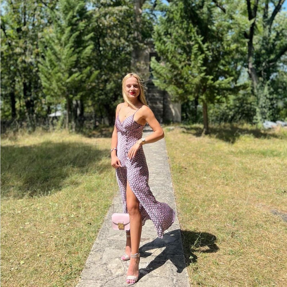 ZARA FLORAL PRINT SLIP DRESS